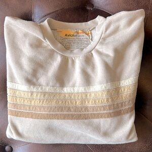 Aviator nation five stripe crewneck sweatshirt